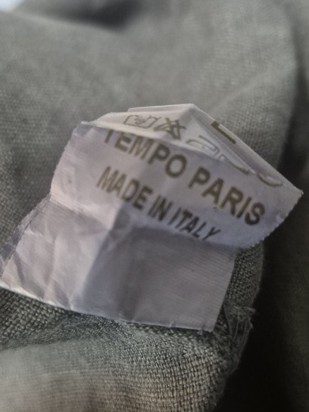 Tempo Paris Made in Italy 100% Linen Sleeveless Lagenlook Tunic Dress L Navy - Picture 5 of 10